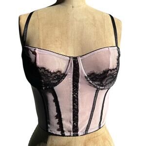 Y2K Black Pink corset top size L